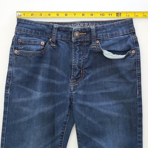 American Eagle Outfitters Men's Jeans Extreme Flex Slim Straight Dark Blue 28X30 - Picture 11 of 14